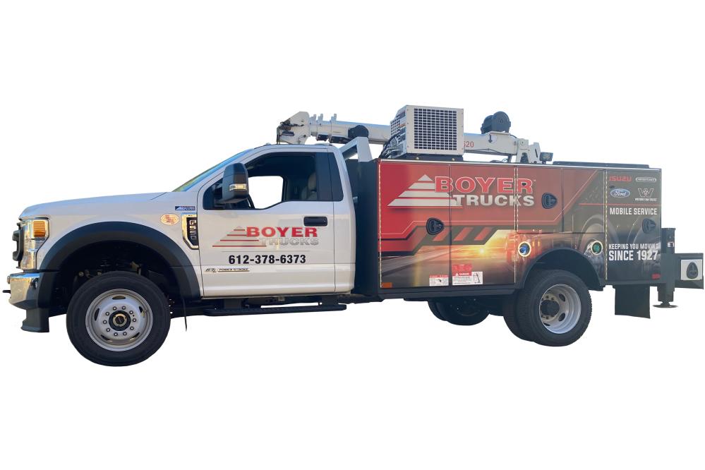 Boyer trucks mobile service will come to you to service your freightliner